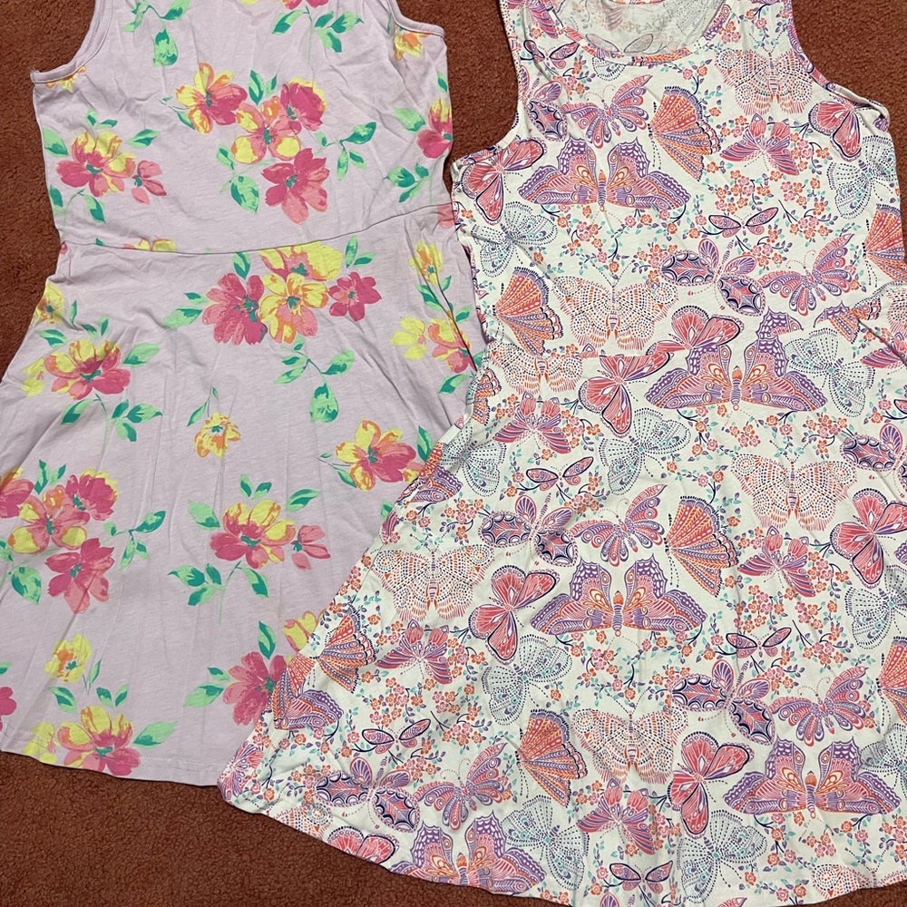 Girls Floral And Butterfly Print Dresses